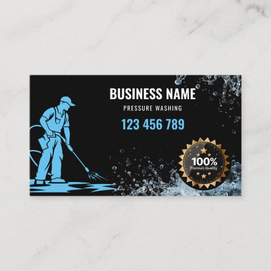 Carte De Visite Toit de lavage à pression professionnel (Devant)