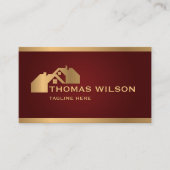 Carte De Visite Toit de menuiserie de construction professionnelle (Devant)