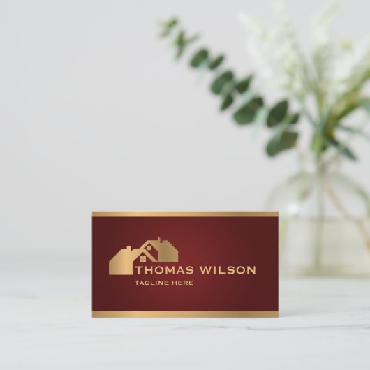 Carte De Visite Toit de menuiserie de construction professionnelle (Debout devant)