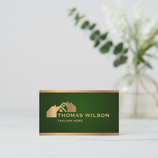 Carte De Visite Toit de menuiserie de construction professionnelle (Debout devant)