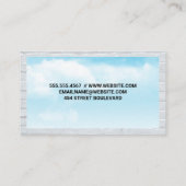 Carte De Visite Toit de panneau solaire | Ciel et soleil (Dos)