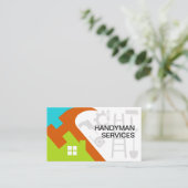 Carte De Visite Toit en marteau de couleur vive (Debout devant)