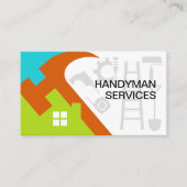 Carte De Visite Toit en marteau de couleur vive (Devant)