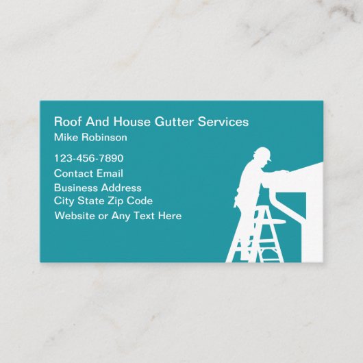 Carte De Visite Toit Et Découpe De Maison Thème Construction (Devant)