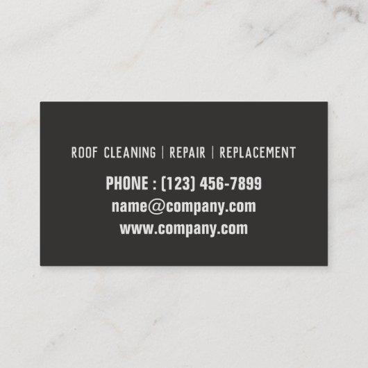 Carte De Visite Toit Handyman Réparation Construction Toit (Dos)