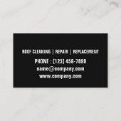 Carte De Visite Toit Handyman Réparation de la construction toitur (Dos)