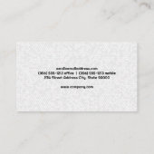 Carte De Visite Toit immobilier | Géométrique blanche | Propriété (Dos)