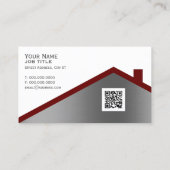 Carte De Visite Toit minimaliste professionnel  (Dos)