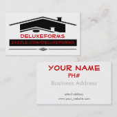 Carte De Visite Toit noir (Devant / Derrière)