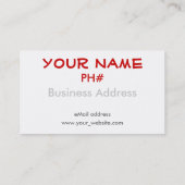 Carte De Visite Toit noir (Dos)