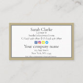 Carte De Visite Toit noir C21 (Dos)