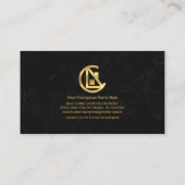 Carte De Visite Toit Or élégant Toit en granit noir (Dos)