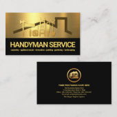 Carte De Visite Toit pour outils pour main d'or (Devant / Derrière)