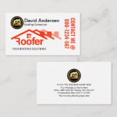 Carte De Visite Toit rouge créatif (Devant / Derrière)