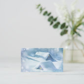 Carte De Visite Toit surplombé de neige dans une forêt (Debout devant)