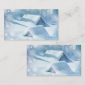 Carte De Visite Toit surplombé de neige dans une forêt (Devant / Derrière)