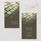 Carte De Visite Toit, toiture en ardoise, photo (Devant / Derrière)