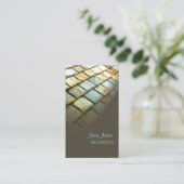 Carte De Visite Toit, toiture en ardoise, photo (Debout devant)