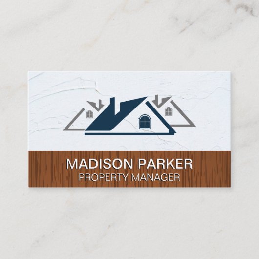 Carte De Visite Toits résidentiels | Mur en bois (Devant)