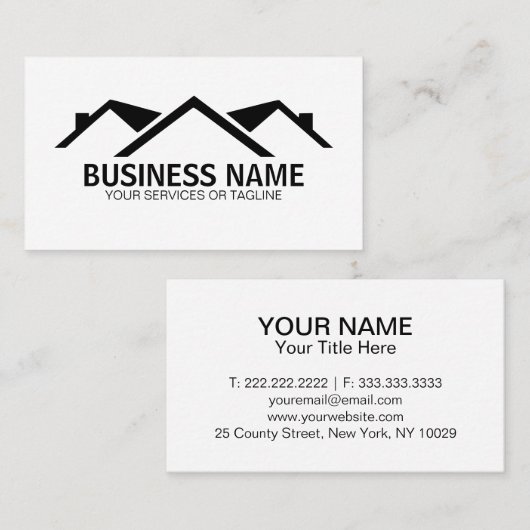 Carte De Visite toiture (Devant / Derrière)