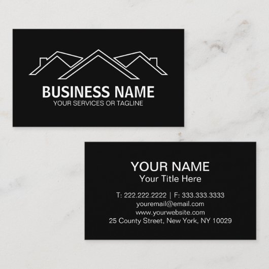 Carte De Visite toiture (Devant / Derrière)