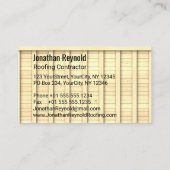 Carte De Visite Toiture à deux côtés Toit Brown (Dos)