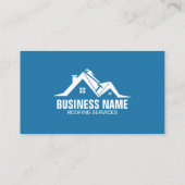 Carte De Visite Toiture Bleue Construction Toiture Toit Roofer Shi (Dos)