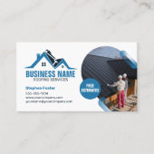 Carte De Visite Toiture Bleue Construction Toiture Toit Roofer Shi (Devant)