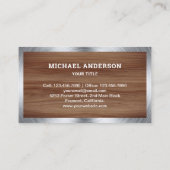 Carte De Visite Toiture de la maison en céréales en bois (Dos)