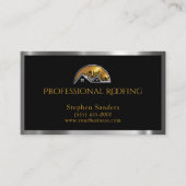 Carte De Visite Toiture de luxe Gold Silver Construction (Devant)