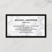 Carte De Visite Toiture de maison de Marbre blanc Toiture Toiture  (Dos)