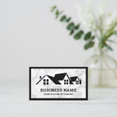 Carte De Visite Toiture de maison de Marbre blanc Toiture Toiture  (Debout devant)