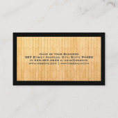 Carte De Visite Toiture immobilière | Fond en panneau de bois (Dos)