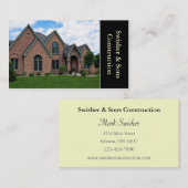 Carte De Visite Toiture ou couverture (Devant / Derrière)