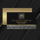 Carte De Visite Toiture professionnelle en or Shingles Constructio