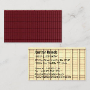 Carte De Visite Toiture recouverte à deux côtés Toit rouge