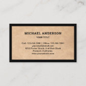 Carte De Visite Toiture Rustique de maison Kraft Roofer de constru (Dos)