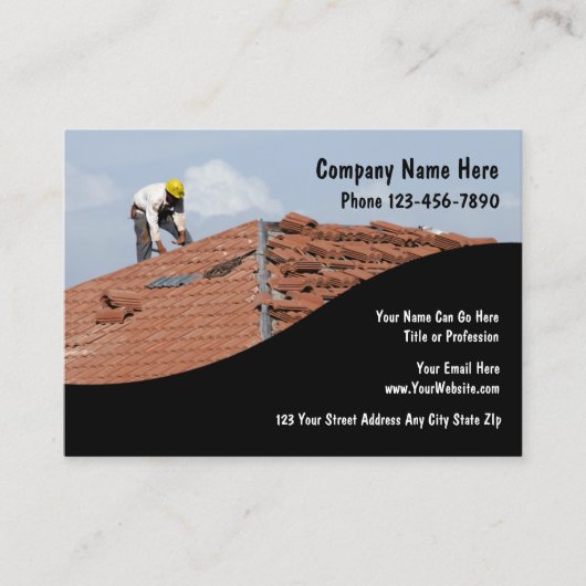 Carte De Visite Toiture Tuiles de construction Grand design (Devant)