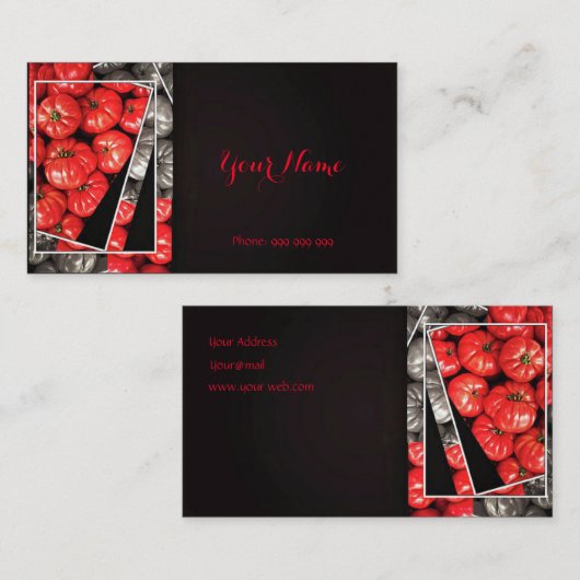 Carte De Visite Tomate (Devant / Derrière)