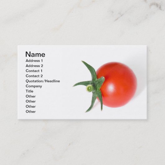Carte De Visite tomate cerise (Devant)
