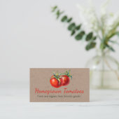 Carte De Visite Tomate de jardin domestique Kraft (Debout devant)