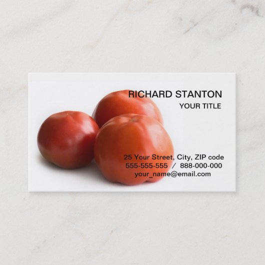 Carte De Visite Tomate mûre (Devant)