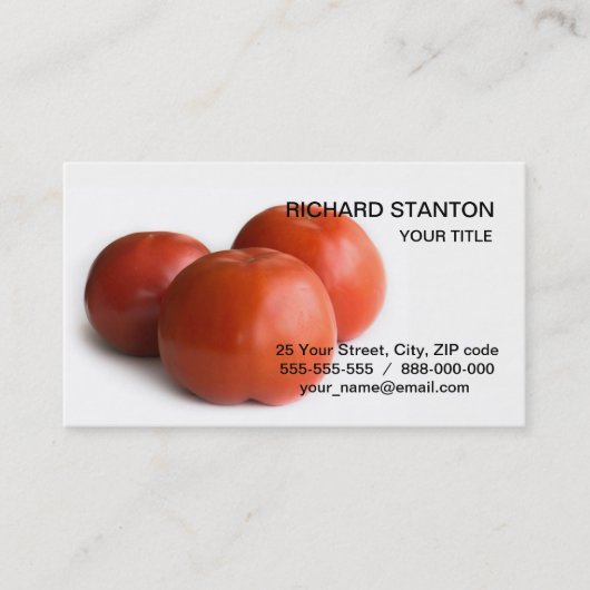 Carte De Visite Tomate mûre (Devant)