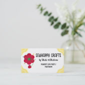 Carte De Visite tomate pincushion fraise couture accès (Debout devant)