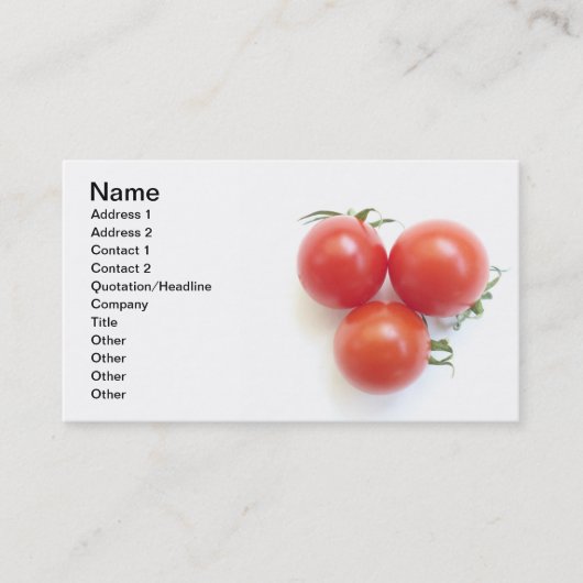 Carte De Visite Tomates (Devant)