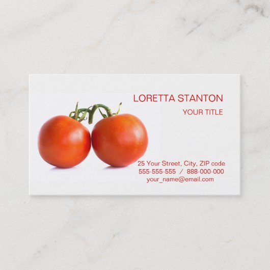 Carte De Visite Tomates (Devant)