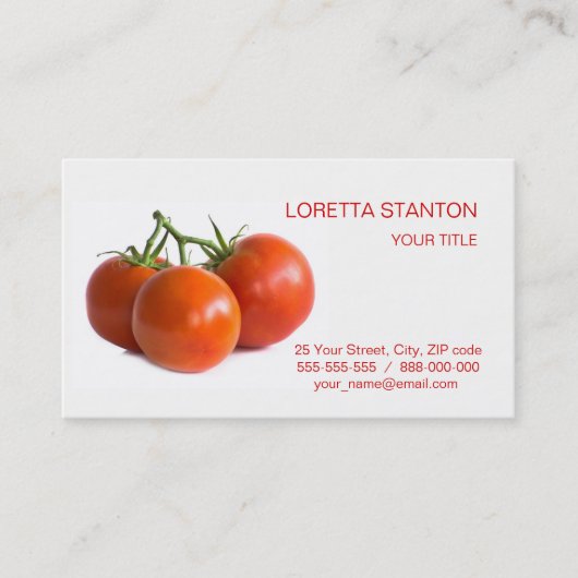 Carte De Visite Tomates (Devant)