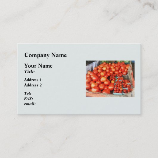 Carte De Visite Tomates à vendre (Devant)