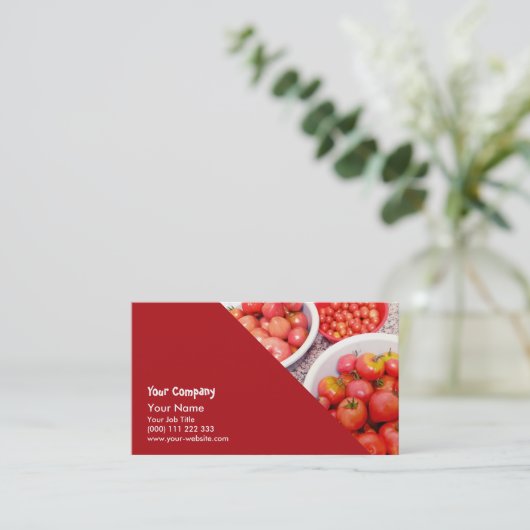 Carte De Visite tomates assortées (Debout devant)