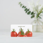 Carte De Visite Tomates d'épicerie de fermier élégants uniques (Debout devant)